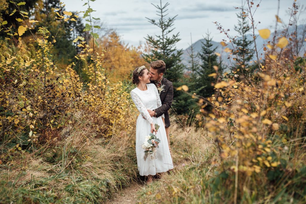 Hochzeitsfotograf für standesamtliche Berghochzeit am Huberspitz bei Miesbach